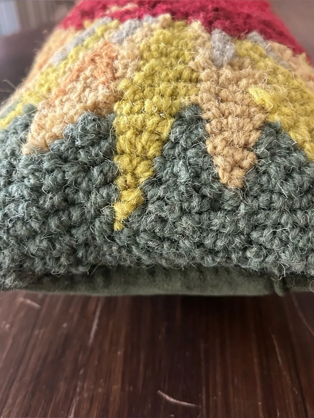 Chandler 4 Corners Hooked Wool Sunflower 162 Lumbar Pillow Laura Megroz Lumba